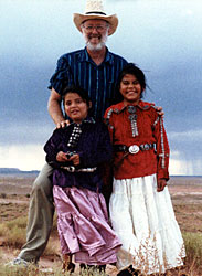 ray swanson with navajo children